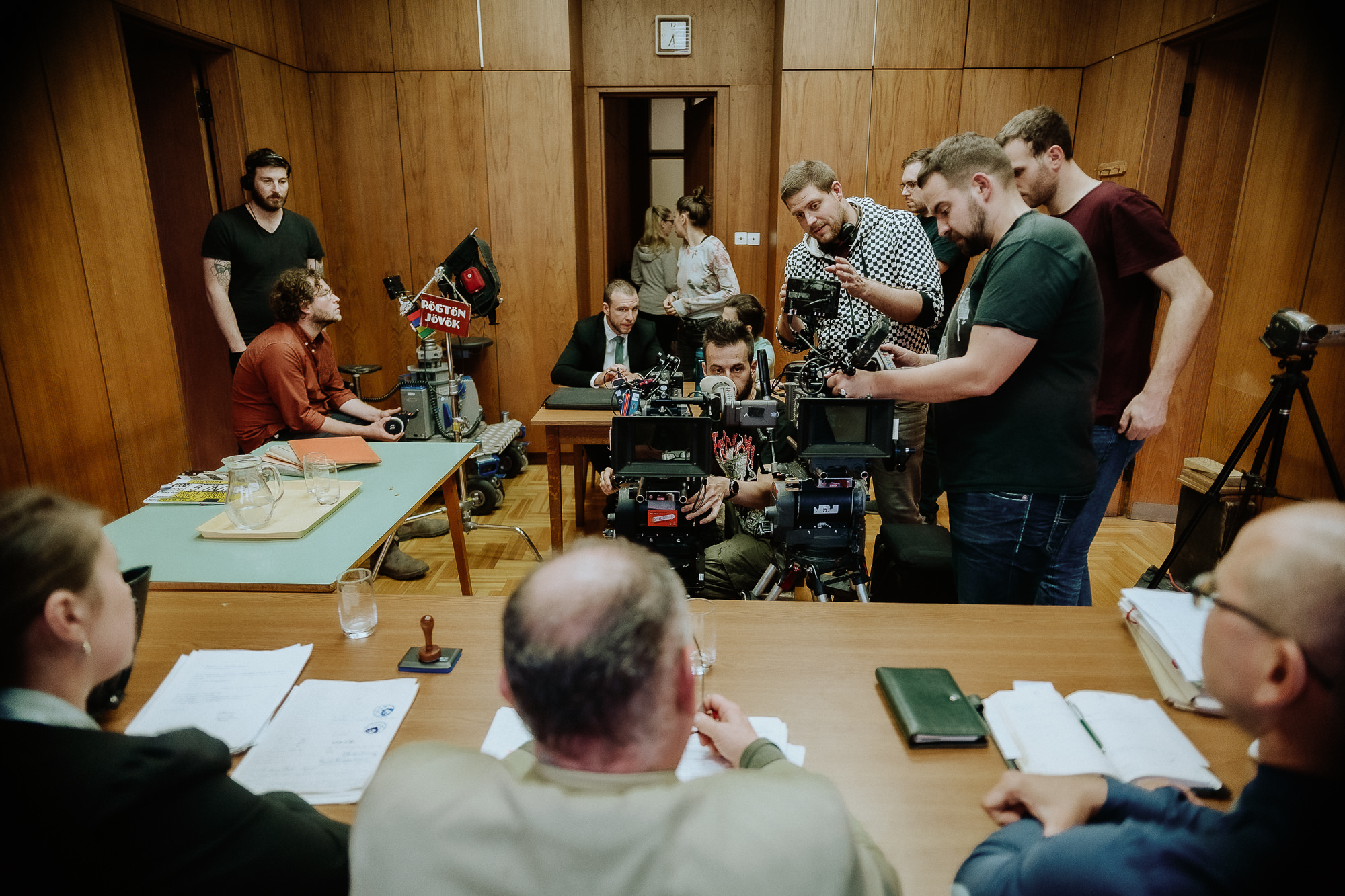 Holtai Gábor és Szőke Dániel a Második kör forgatásán