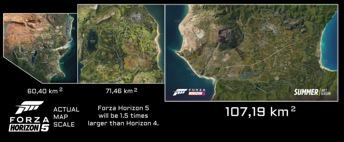 Horizon 3-4-5 térképének összehasonlítása